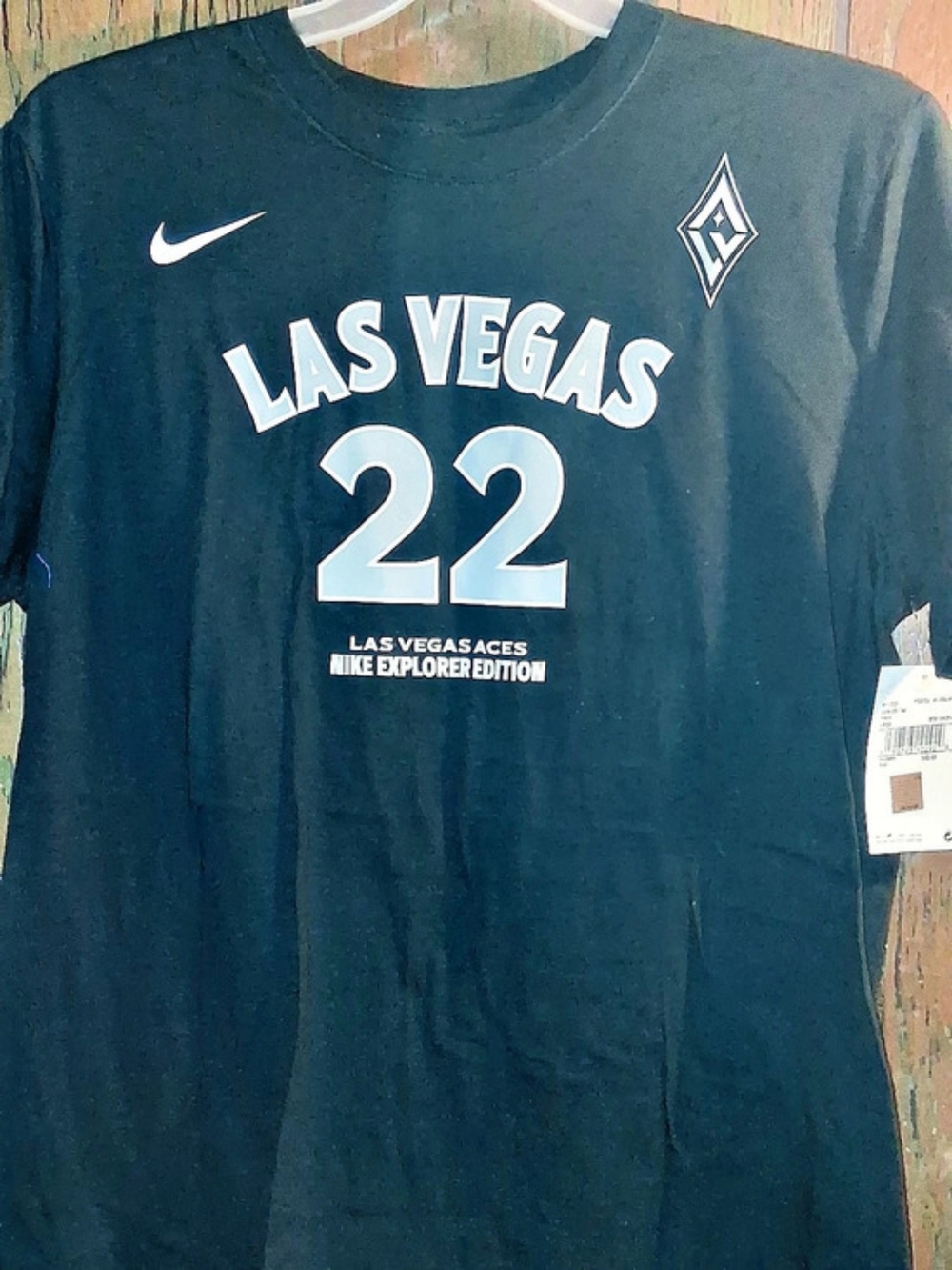 Nike Las Vegas Aces A'ja Wilson #22 Tee Black Size Large NWT